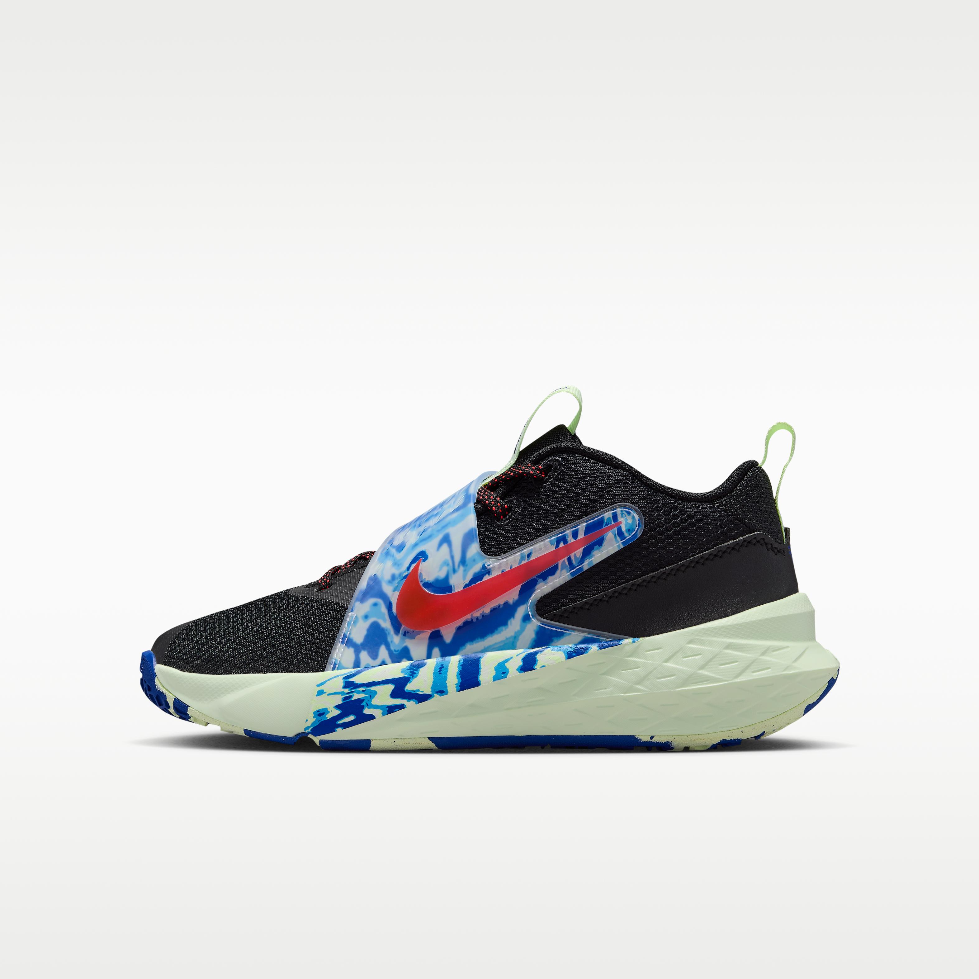 Nike Team Hustle D 12 Black Royal Volt Bright Crimson (GS) 36