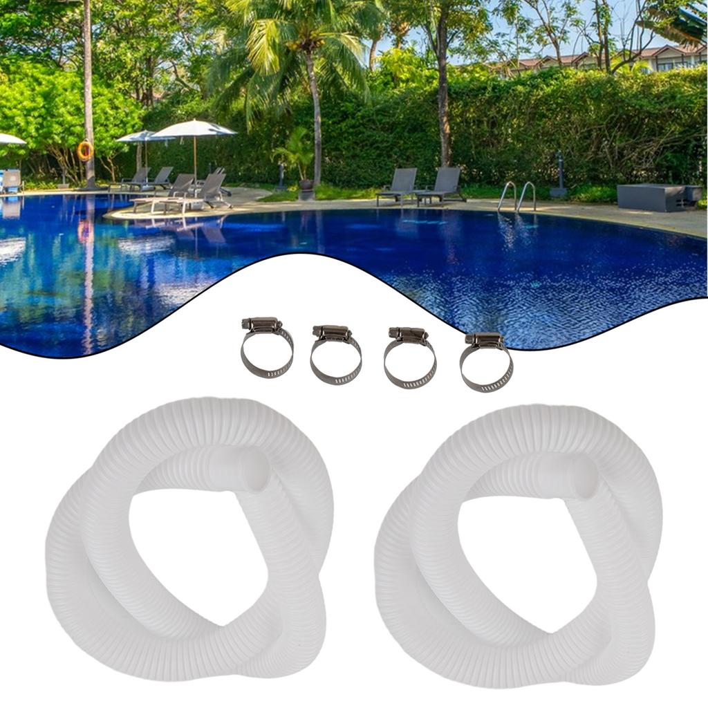 2 Stück 1500 mm / 59 Zoll Für Intex 1-1/4 Zoll Auslaufsicheres Schlauchzubehör Oberirdischer Poolpumpen-Ersatz 1,25 Zoll