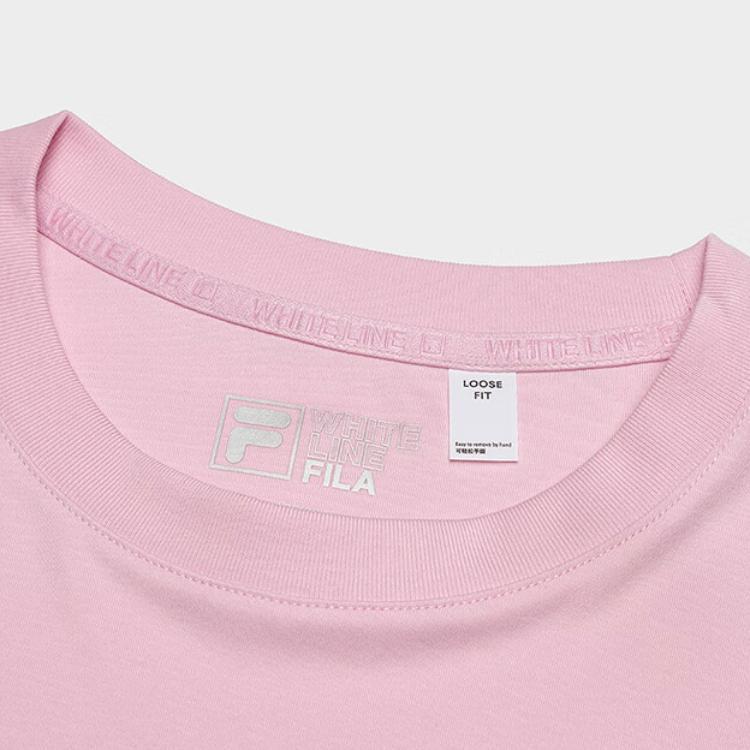 Fila Original Small Stone Flower Casual Comfortable Fashion Short Sleeve T-Shirt Unisex Tops Pink F51M529115F-PK