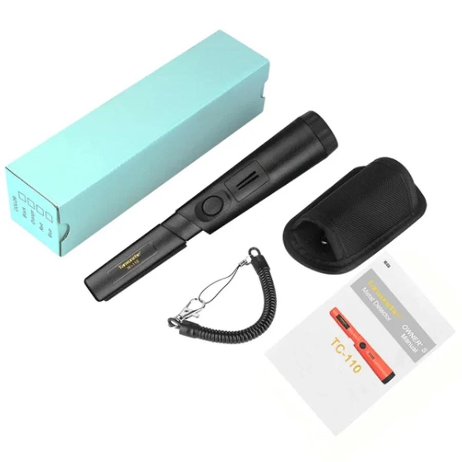 

Портативный металлоискатель TC-110 с указателем точного местоположения GP-pointer, ручной металлоискатель, позиционирующий стержневой детектор, водонепроницаемый IP68 чёрный