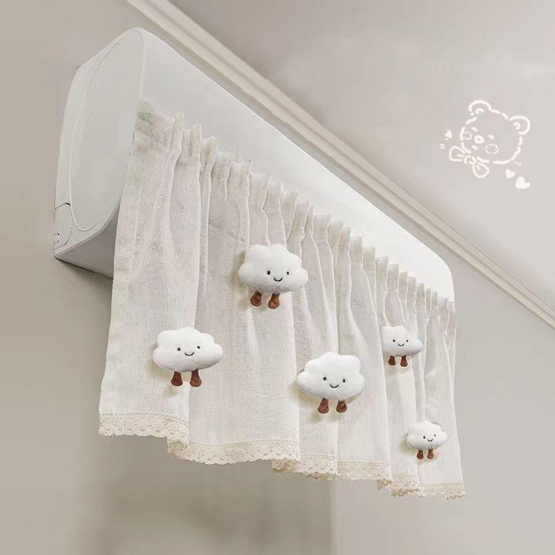 Anti-Direct Blowing Air Conditioning Windshield Set Dust Cover Cute Wind Guide Curtain No Punching Retractable