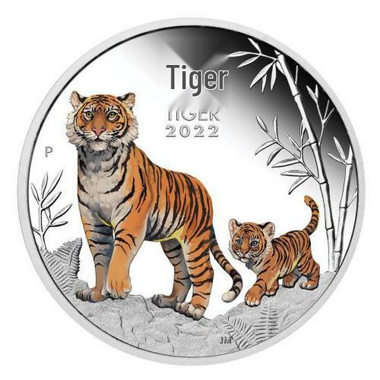 

Памятная медаль «Год Тигра» 2022 года (Австралия) - Зодиакальная монета-поделка