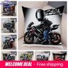 Capa de almofada para esportes radicais, capa decorativa de desenho animado para motocicleta, fronha de poliéster, cor móvel, bicicleta, sofá, casa, carro