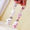 Cute Cartoon Little Dog Little Bear Keychain Kawaii Mini Animal Mobile Phone Pendant Bag Pendant Charms Backpack Decoration Gift