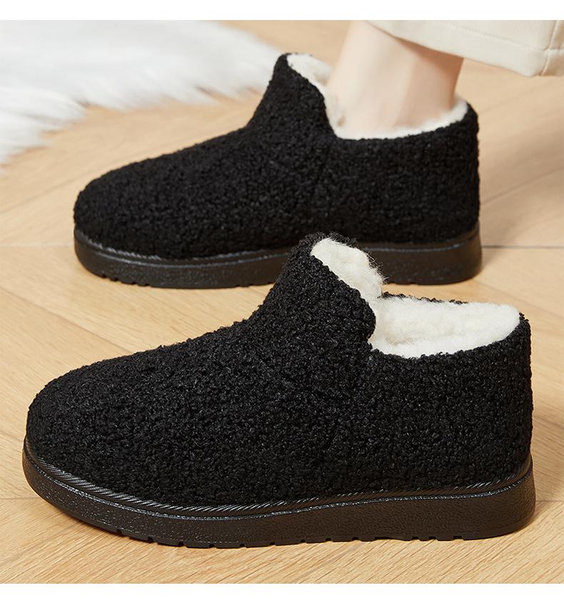 Mode Baumwollschuhe Winter neue Samt verdickte Schuhe grenzüberschreitend Zuhause vielseitig Mode Schneestiefel weiche Sohle Ein-Pedal Baumwollstiefel