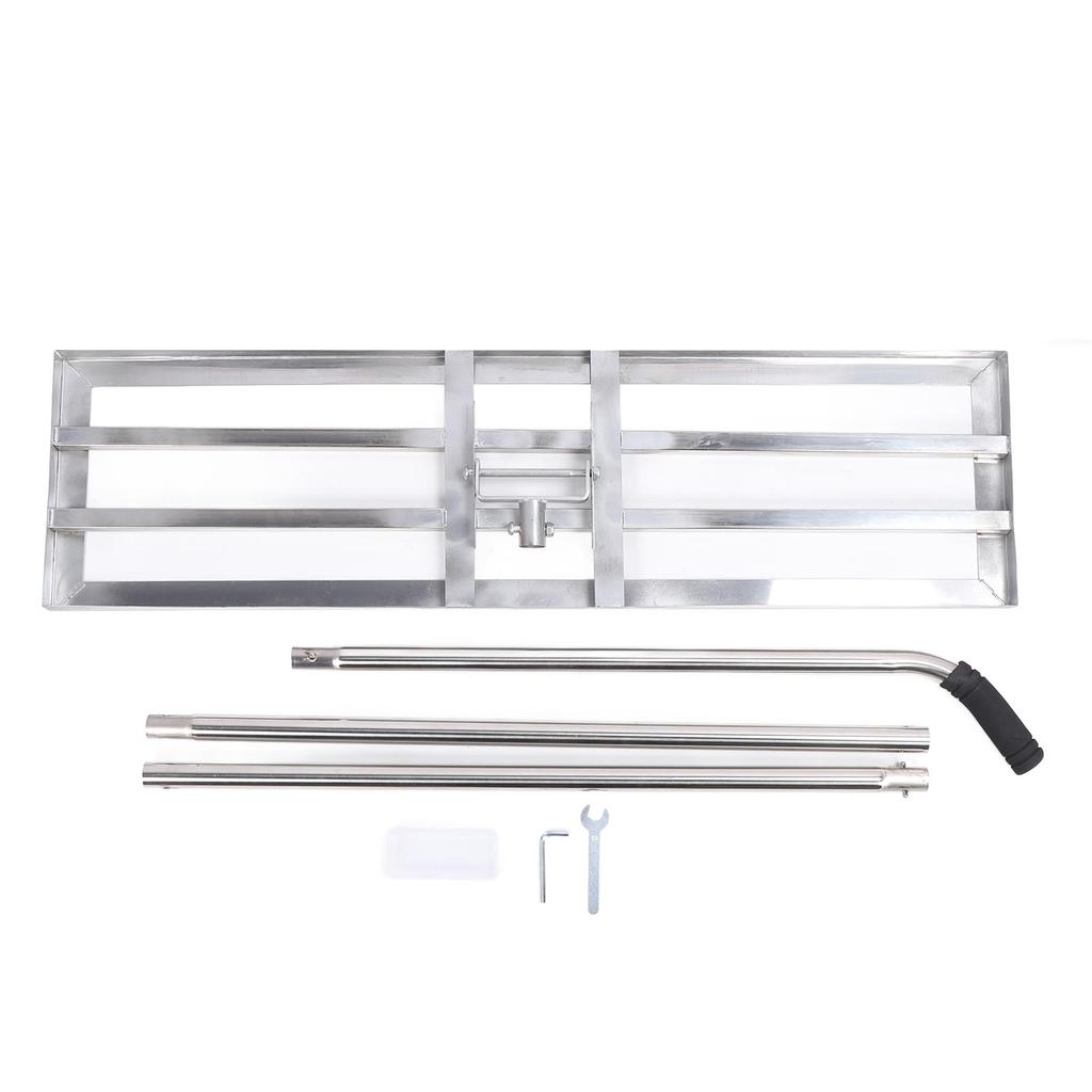 Lawn Leveling Rake Adjustable Handle Stainless Steel Heavy Duty Effort Saving Lawn Level Tool for