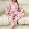 Autumn and Winter Hot-selling Loungewear Suit Polka Dot Printing Full Bottom Loose Can Be Worn Outside Pajamas