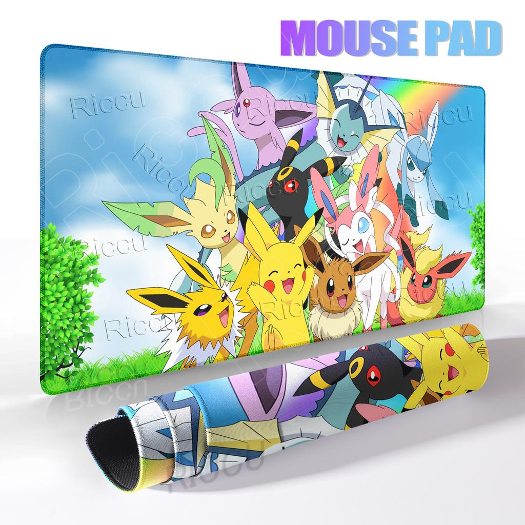 New P-Pokemons Mousepad Aesthetics Deskmat Kawaii Gaming Mats Computer Offices Tablerug Gamer Nonslip Mouse Carpet Free Shipping