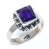 Natural African Amethyst Gemstone Handmade 925 Solid Silver Gift Ring S.7 q0K30