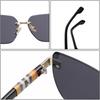 Luxury Fashion Brand Designer Sunglasses Women Cat Eye Vintage Trendy Shades Outdoor Casual Party Rimless New