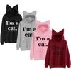 Streetwear Hoodie For Women With Letter Pattern And Cotton Blend For Casual Fall Fashion