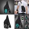 Stylish Luminous Outdoor Backpack With Usb Charging And Earphone Jack For School