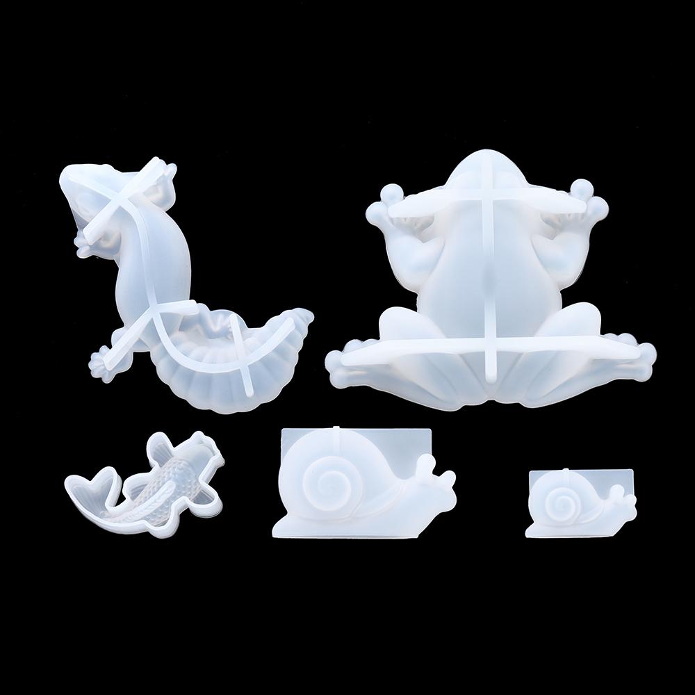 DIY Kristall Epoxidharz Form Frosch Eidechse Schnecke Kleintier Form Silikonformen Gießformen für DIY Epoxidharz Formen Handwerk