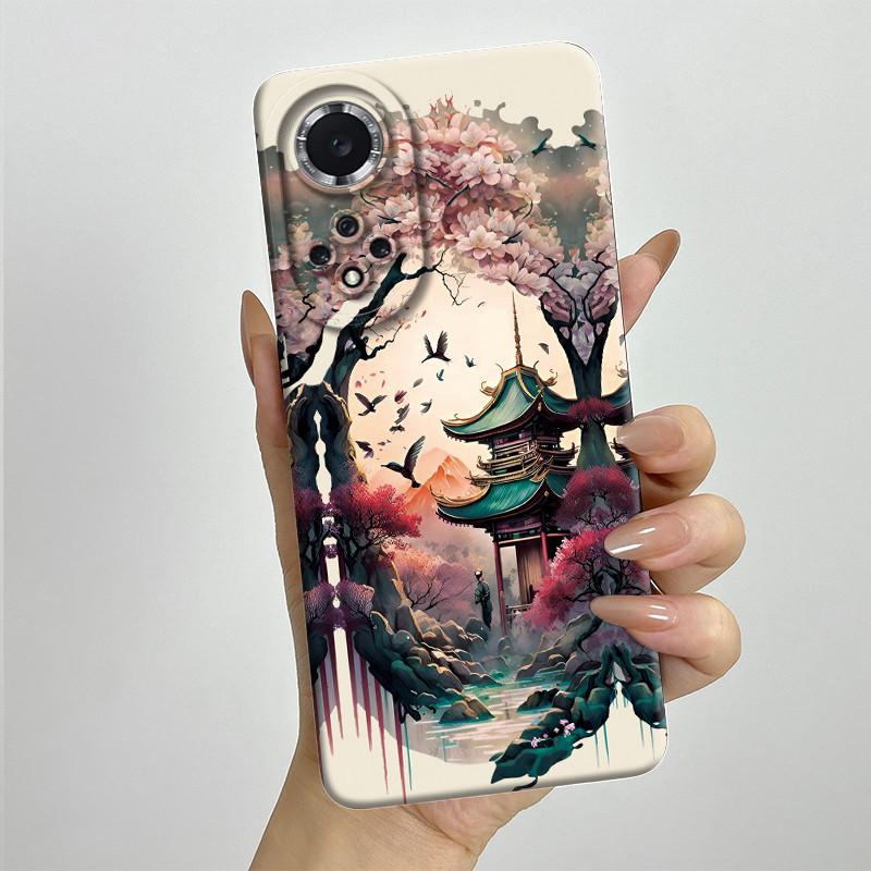 For Huawei Nova 9 / Honor 50 Phone Case NAM-LX9 NTH-NX9 Soft Silicone Sweet Painted Protective Back Cover Cute Printed Casing