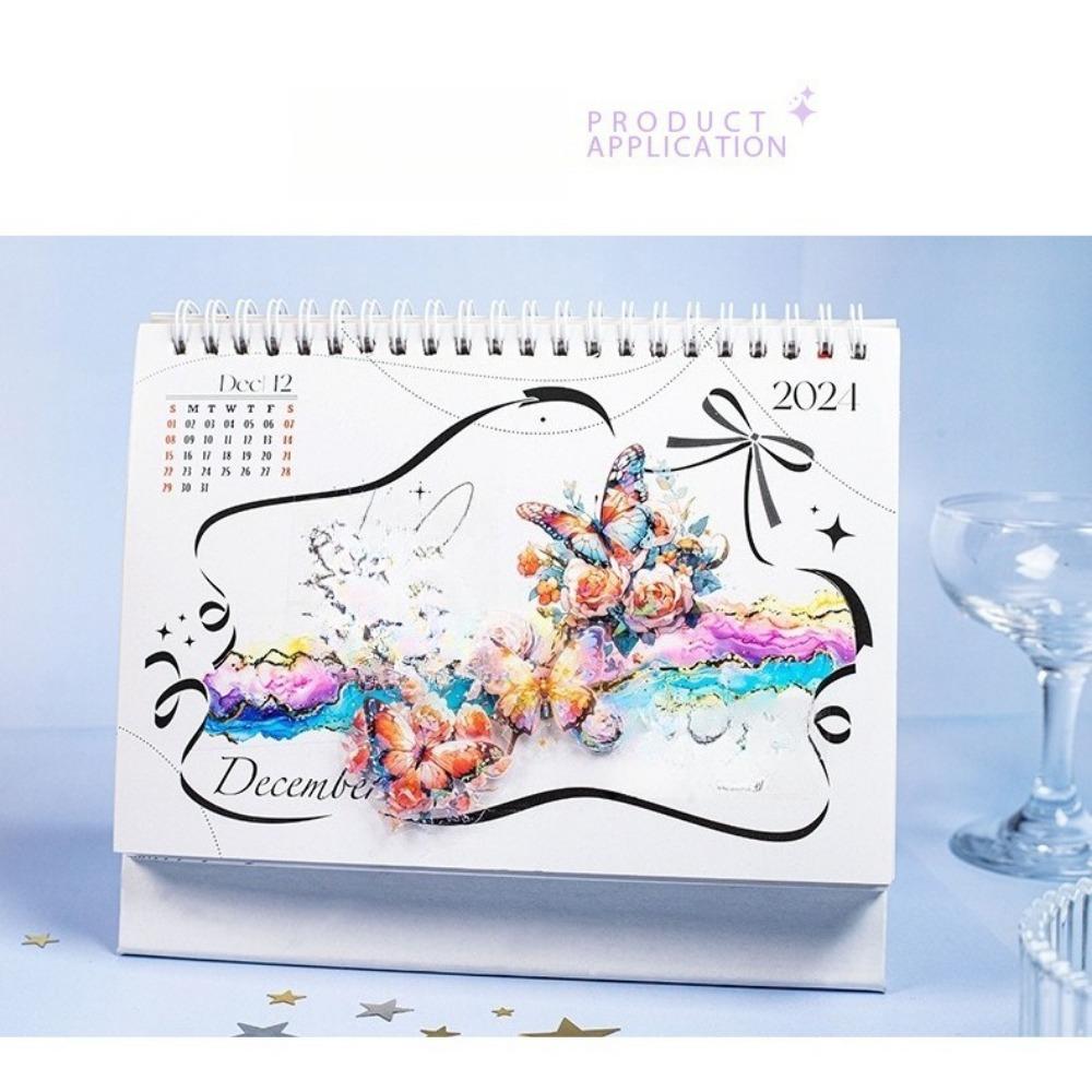 1PC watercolor smudging and bronzing PET tape, color paradise series handbook material decoration circular sticker