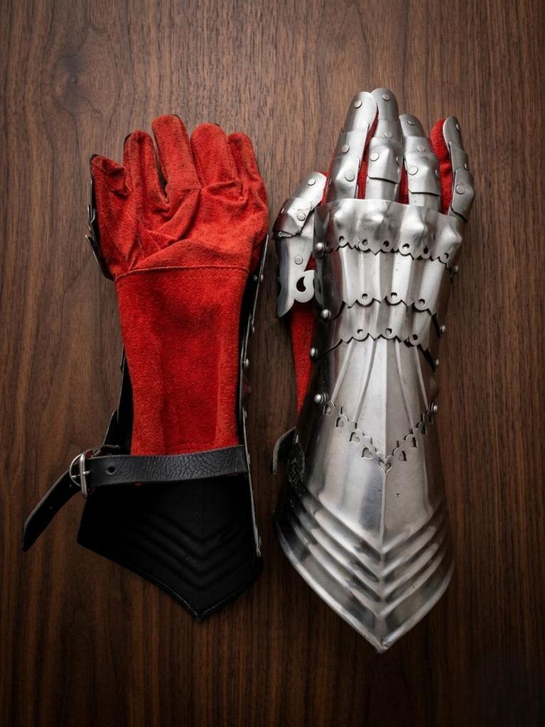Gothic Steel Gauntlets Medieval Knight Armor Gloves for Cosplay LARP