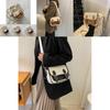 Stylish Pu Leather Crossbody Bag Trendy Street Style Medium Square Bag 2023