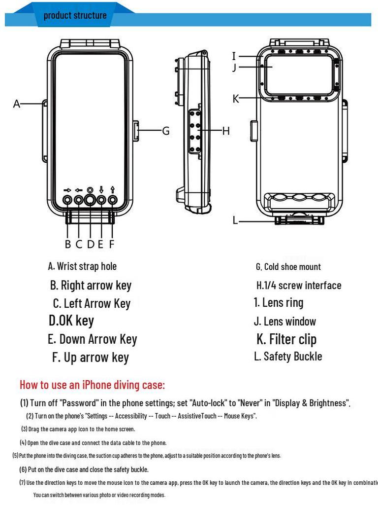 PULUZ Universal Diving Case for iOS 13+ Phones, 45 Meters Waterproof