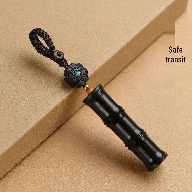 Ebony Bamboo Vintage Charm High-Rise Keychain for Men & Women