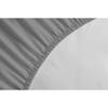 Drap housse uni 100% coton - Bonnet 25cm - Gris clair - 160x200 cm