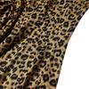 VONDA Vintage Women Puff Sleeve Leopard Print Buttons Up Long Pleated Dress