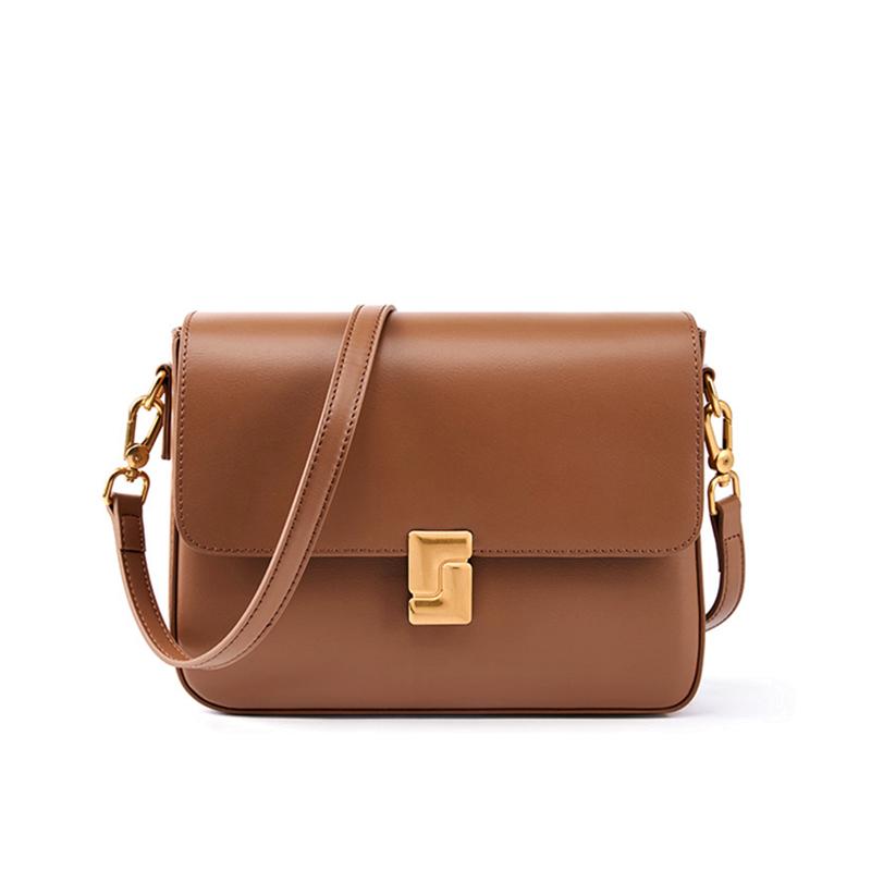 Hifashion Cowhide Genuine Leather Small Shoulder Crossbody Bags For Women 2026 Luxury Designer Box Purses Square Ladies Handbags