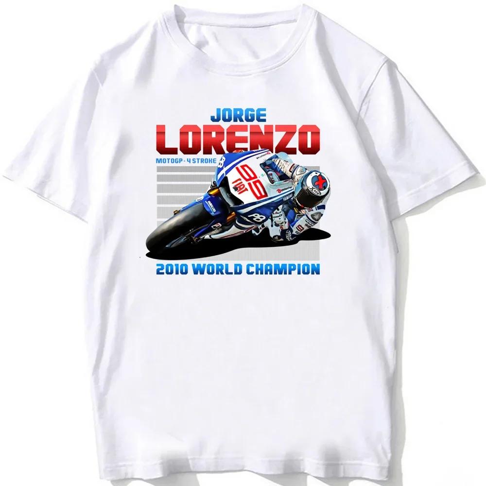 

2025 top Jorge Lorenzo Number 99 Red GP Legend Riding T-Shirt Men Short Sleeve Hip Hop Casual Tops Mans Motorcycle Rider Tees S