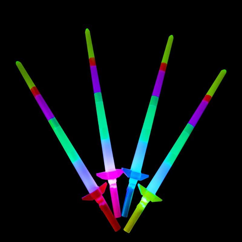 1Pc hot  with lights and light swords Children's luminous toys Retractable light-emitting sticks Handheld light swords