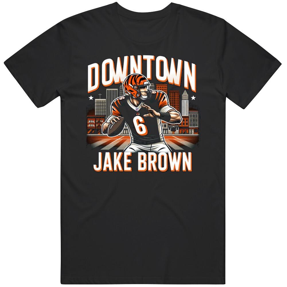 Jake Browning Downtown Jake Brown Fan  T Shirt Mens Womens Tees Top XL