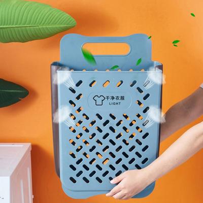 Large Portable Bathroom Folding Dirty Clothes Storage Basket Household Wall Hanging Punch-Free Laundry Basket Put Clothes Bucket