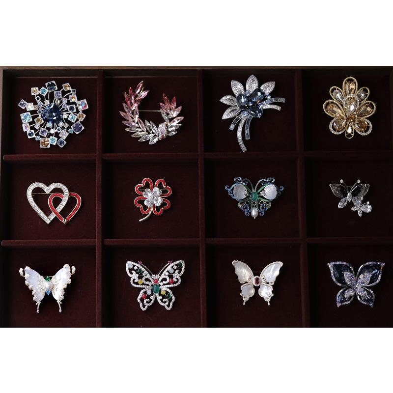 Bo Xin Yun Luxury Natural Shell Mother-of-Pearl Butterfly Brooch for Women, European American Style