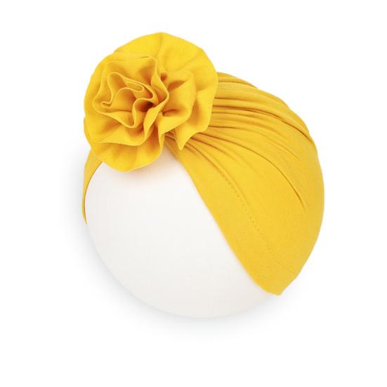 Newborn Hat Soft Stylish Polyester Cotton Big Flower Baby Cap for Little Girl