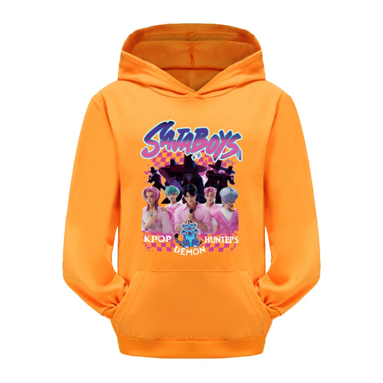 

Детские толстовки и свитшоты Kpop Охота на ведьм SATA BOYS Толстовка с сумкой Детская толстовка Повседневная 160 серый