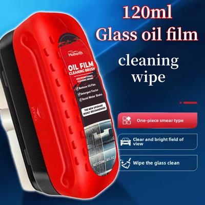 Car Windshield Cleaner Oil Film Remover Car Glass Glossy Powerful Car Window Glass Cleaner Removes Dirt Auto Cleaning Brush