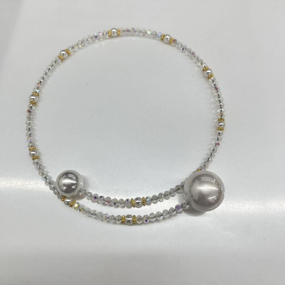 Irregular Cross Pearl Collar Versatile High Sense Fashion Clavicle Chain French Vintage Light Luxury Necklace Women