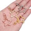 10Pcs/pack Lobster Clasps Hooks Star Blossom Heart Cat Moon Keychain Lobster for Charms Key Ring Clasp Jewelry Making Accessorie