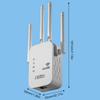 1200Mbps Wireless WiFi Repeater with WAN/LAN Port Dual-Band 2.4GHz/5GHz WiFi Extender 4 Antennas Wi-Fi Signal Booster for Home