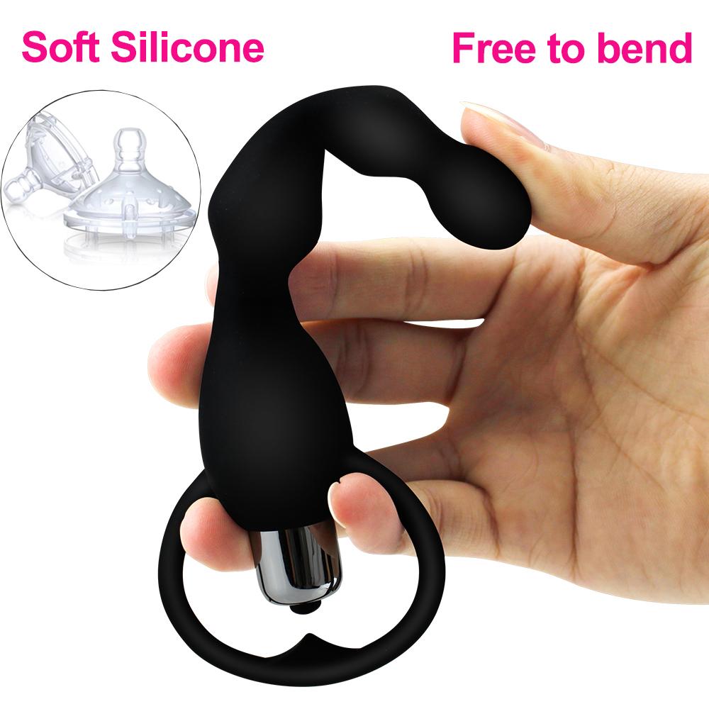 Vibrating Anal Plug Prostate Massage Soft Anal Beads Butt Plug Vibrators Sex Toys for Couples Butt Plug Silicone Adult