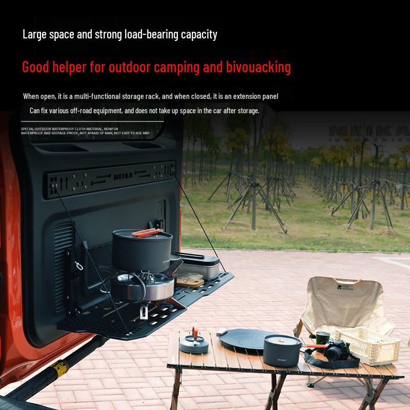 Fits Tank 300: Tailgate Storage Rack & Folding Table Extension for Trunk Off-Road Use
