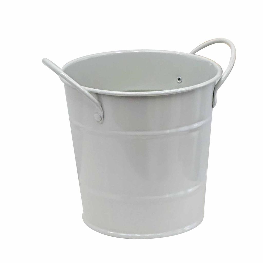 Desktop Pencil Pen Holder Iron Art Cute Bucket Shape Multifunctional Pencil Organizer Makeup Brush