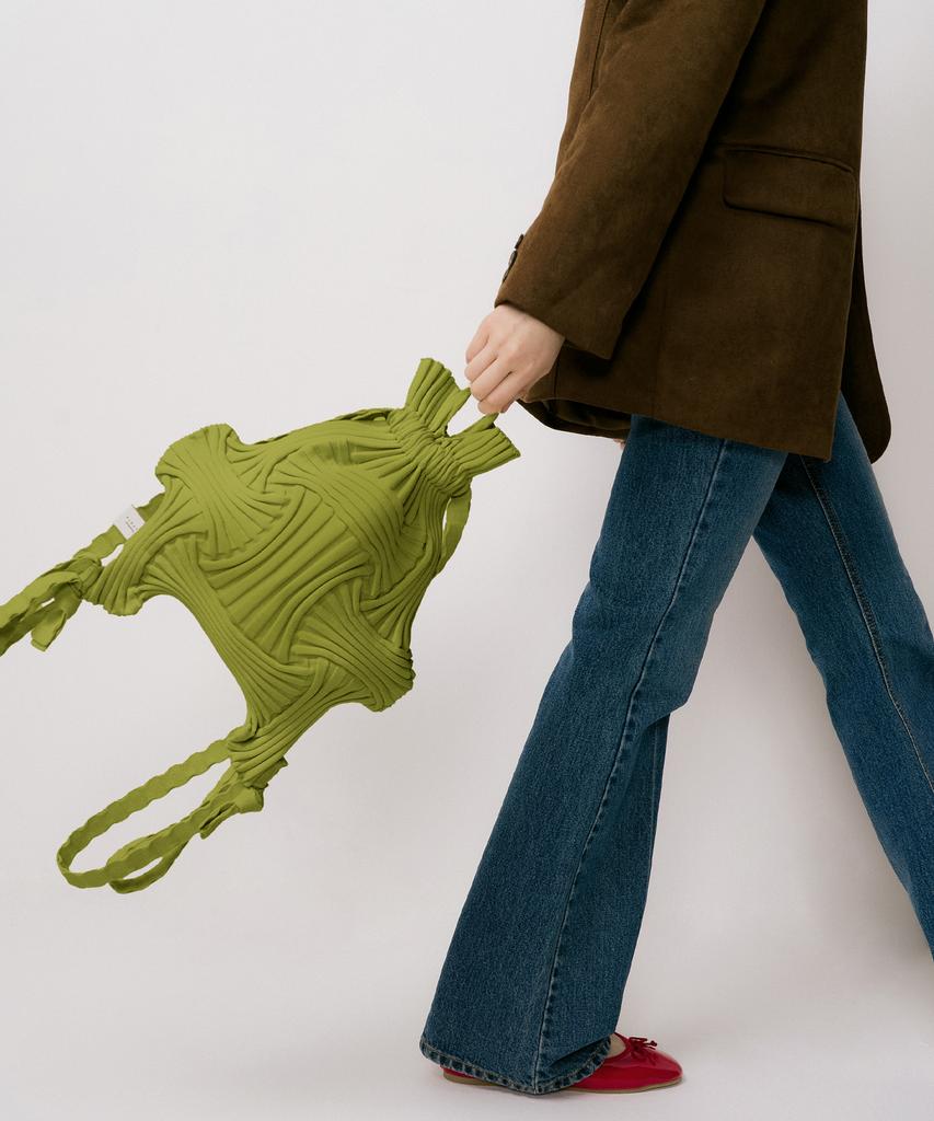 Pleatsmama New Bow Backpack Olive