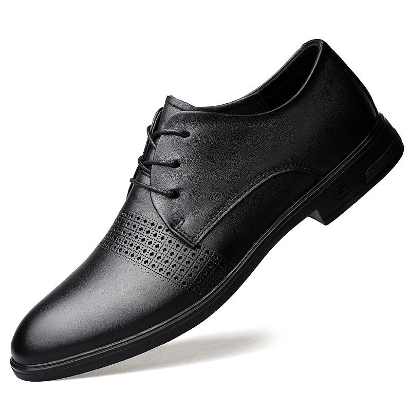 Men s Large Size Formal Leather Derby Shoes - Breathable, Soft Sole, Business & Casual Style. 38