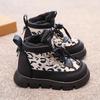 New Girls Boots 2024 Warm Simple Winter Boot Fashion Trend Snow Boots Thick Bottom Versatile Kid Shoe Retro Anti Slip Ankle Boot