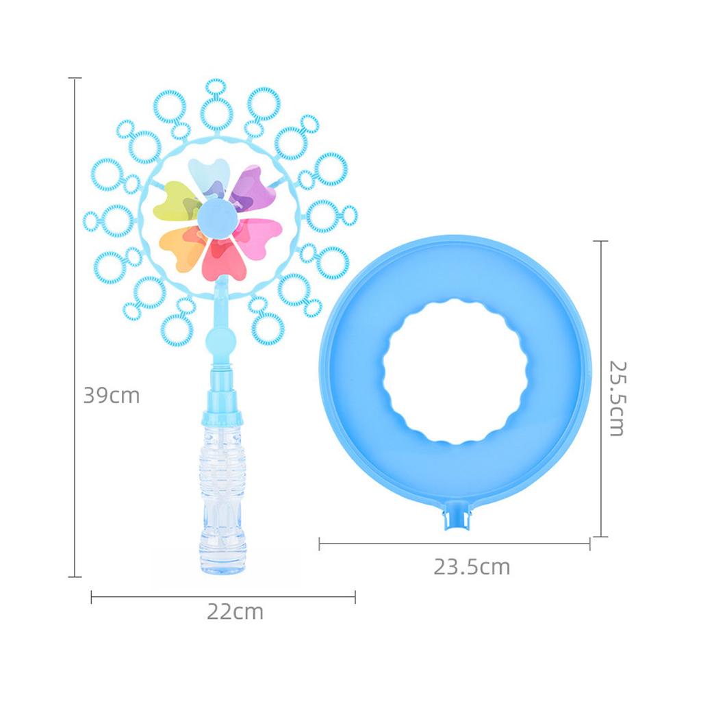 Windmill Bubble Wand Detachable Multi Hole Children Pinwheel Bubble Blower for Travel Outdoor