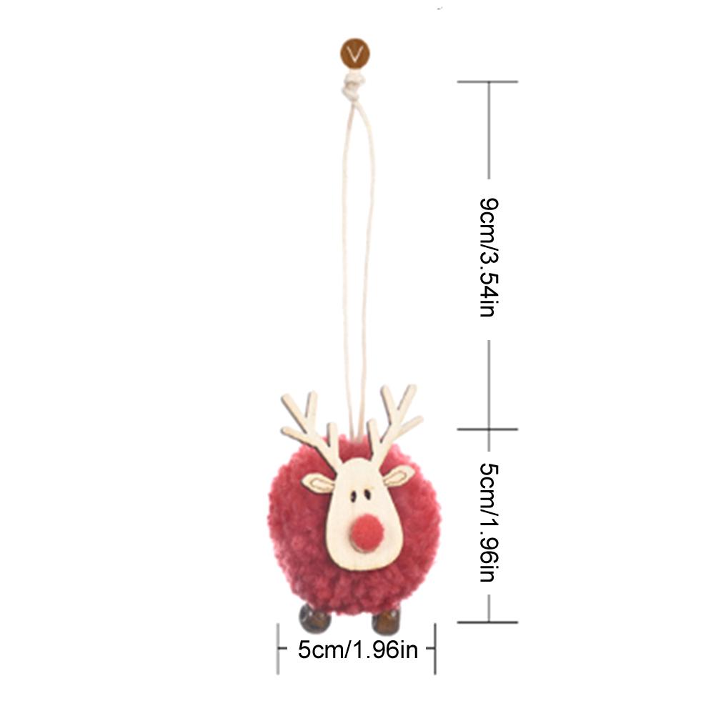 4Pcs Christmas Felt Fawn Pendant Elk Charm Christmas Tree Personalized Hanging Decorations Party Holiday Decor