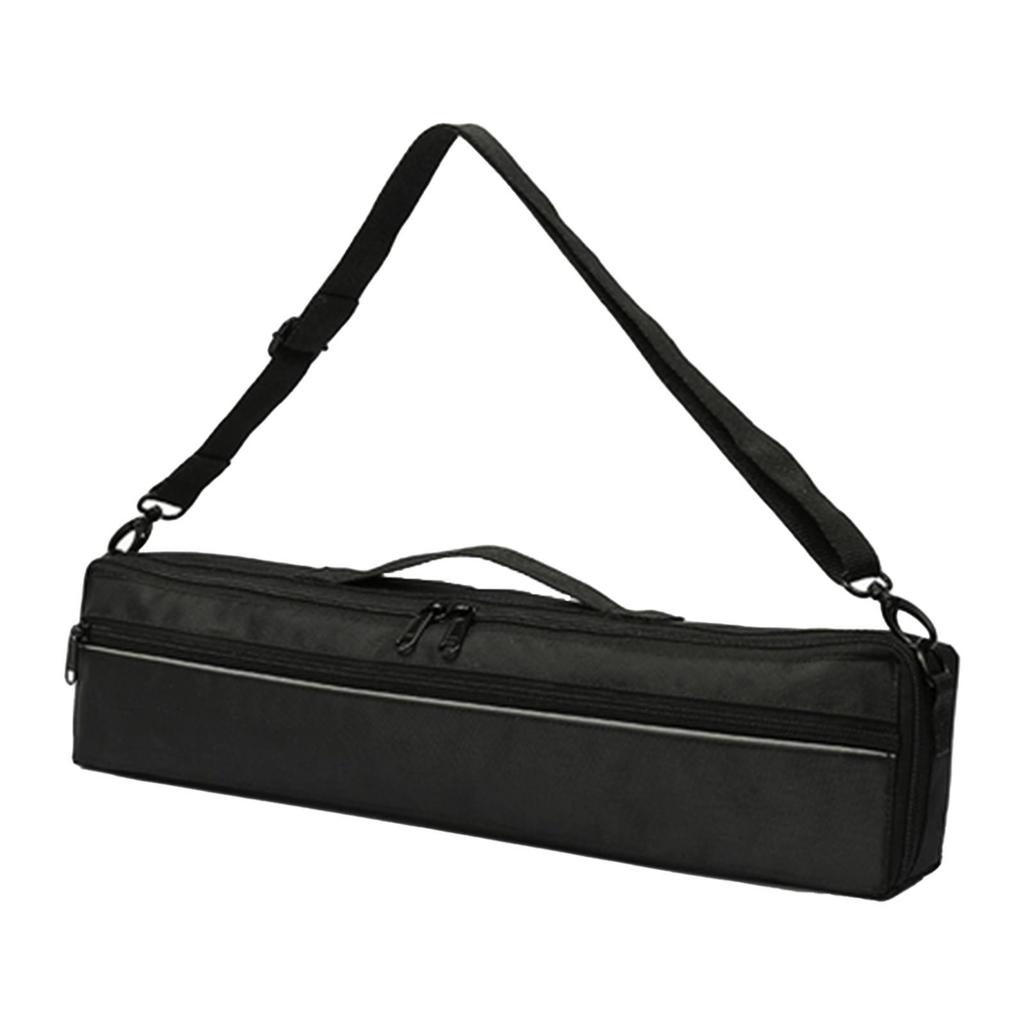 Durable Canvas 17 Holes Flute Bag Accessories Large Capacity Plush Interior Carrying Case for Everyday Use
