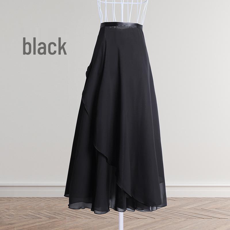 Damen Sommer Ballett Übungskleid mit langem Chiffonrock