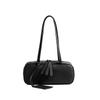 First layer cowhide bowling bag women's Korean version, women's bag commuting niche baguette leather high-end underarm bag