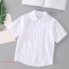 2025 Washable Cotton Lace White Shirt for Girls, Casual Round Neck, Long/Short Sleeves (Medium-Large Sizes)