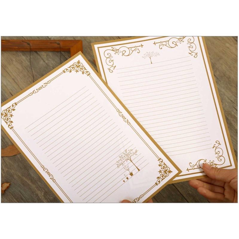 Letter Paper Stationary Set Retro Design Letter Paper for Vintage Invitations